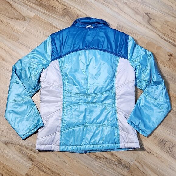 🔸️Lands End Turquoise Lightweight Puffer Jacket Small - Picture 2 of 12